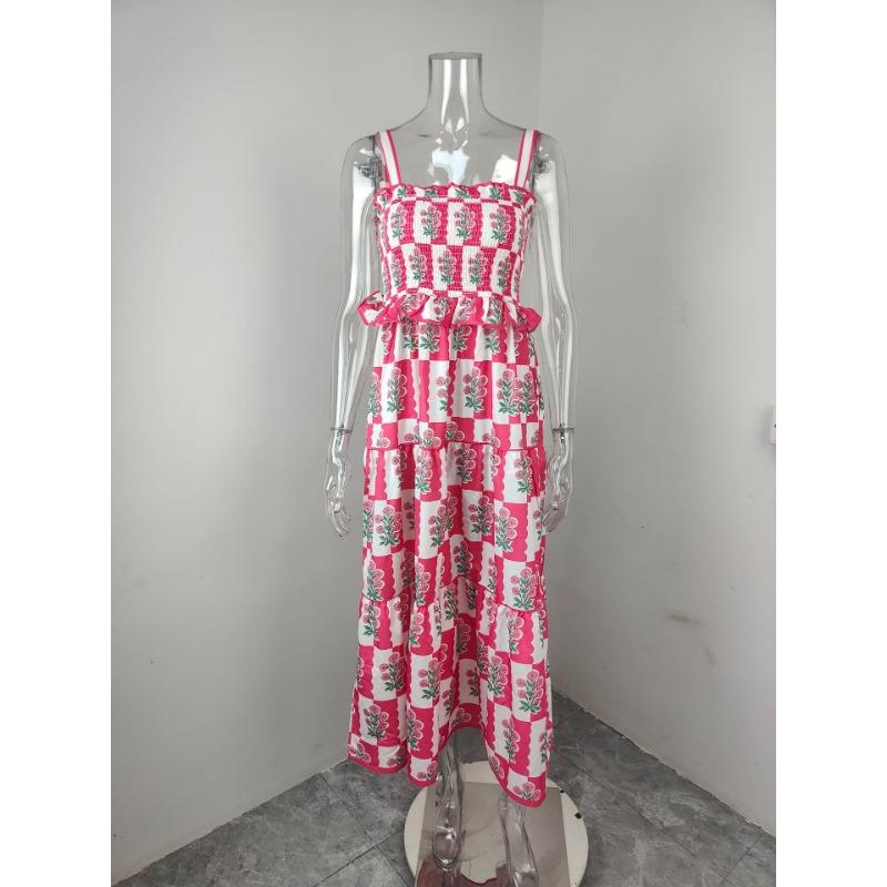 Dámské oblečení, Vlnité okraje, Květinové vzory, Prázdninový styl, Tílka, Šaty