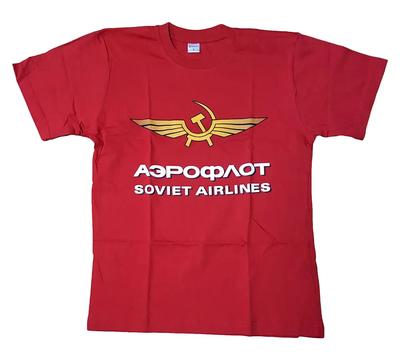 Aeroflot Soviet Airlines TShirt Summer Cotton Short Sleeve ONeck Mens T Shirt New S3XL