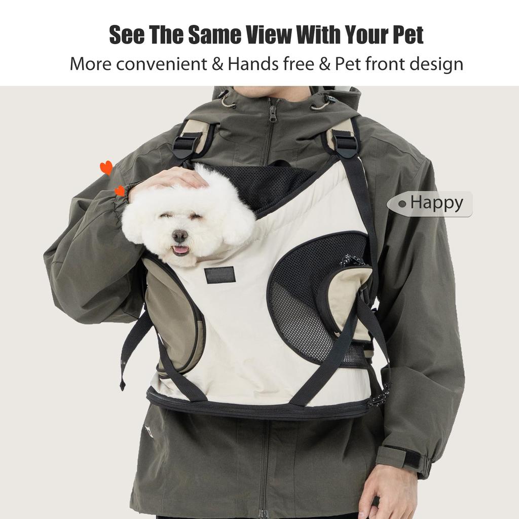 Breathable Adjustable Chest Carrier For Dogs Cats Secure Front-Facing Pet Backpack With Strap For Daily Adventures Outdoor Cats Backpack