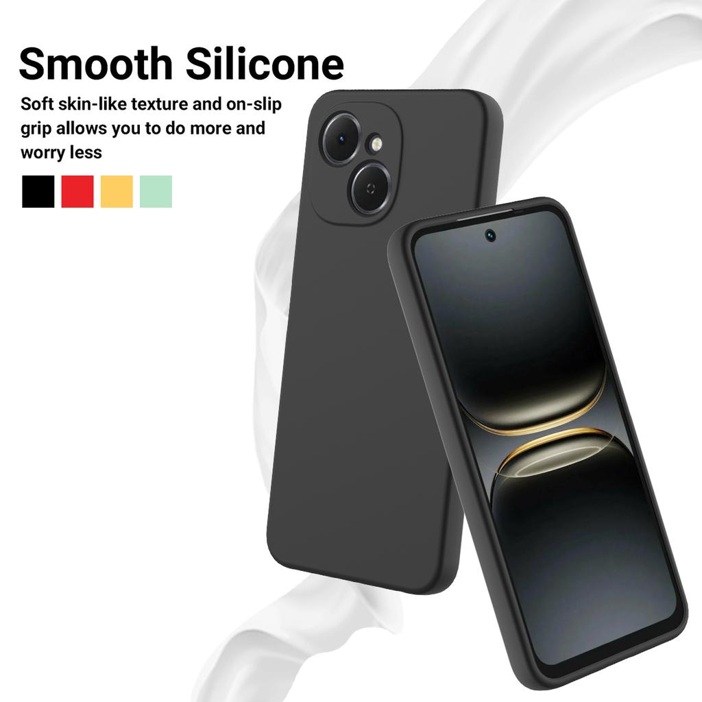 For TECNO Spark 40C Liquid Silicone Case Phone Back Cover with Hand Strap