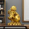 Town House Golden Monkey Zodiac Figurine: Treasure-Offering Monkey Desktop Ornament