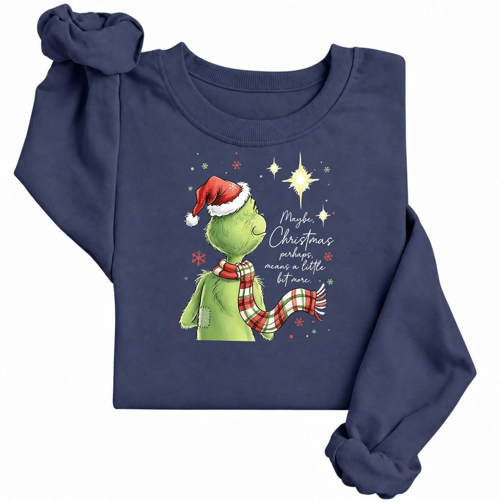 Women's Casual Long Sleeve Printed Crewneck Sweatshirt Pullover Top for Fall and Winter