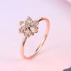 Funkelnde Y2k Blume Fingerringe für Damen Roségold Farbe Zirkonia Romantischer Mädchenring Modeschmuck Trend Geburtstagsgeschenk R080