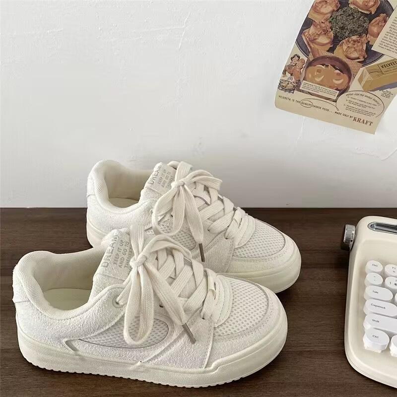 Thick baseplate shoes breathable niche spring and autumn new mesh casual sports board shoes