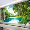 Waterfalls Landscape Photo Mural Wallpaper Living Room Tv Sofa Background Wall Paper For 3d Walls Home Decor
