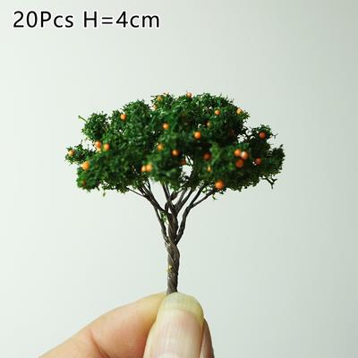 20Pcs Model Trees Train Railroad Micro Landscape Layout Diorama Scale Tree 7cm Decorate Building Model Roadway For Kid Gift