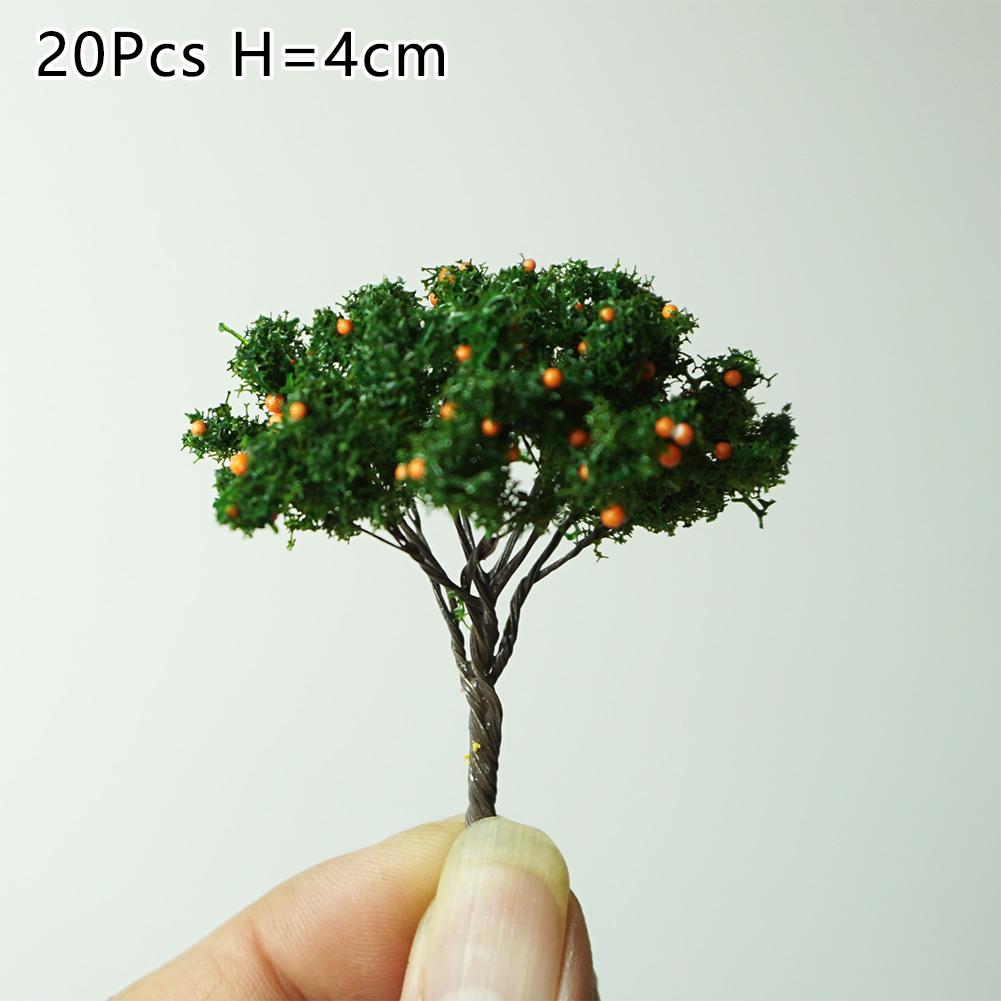 

20Pcs Model Trees Train Railroad Micro Landscape Layout Diorama Scale Tree 7cm Decorate Building Model Roadway For Kid Gift світло-сірого кольору