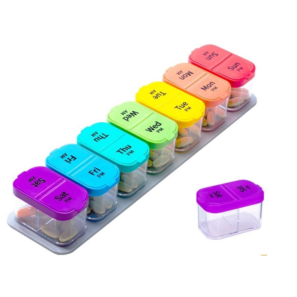 Extra-Large Weekly Medicine Box, 7 Days Worth Of Morning And Evening Dosage