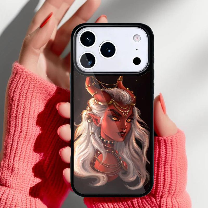Ästhetisches Teufelsmädchen Bad Girl Handyhülle für iPhone 17 16 15 14 13 Pro Max Rückabdeckung für 12 11 Pro Hülle