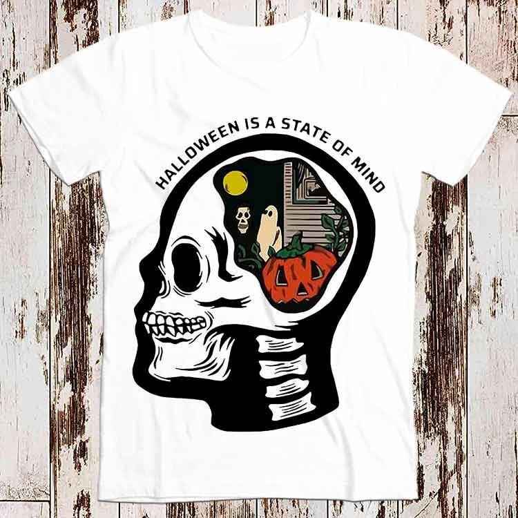 Halloween State of Mind Skull T Shirt 8738 L