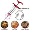 Easy  Use  Portable Turkey Meat Injector Syringe Kit, Professional Marinade Inject Tool for Smoked BBQ Grill Barbecue Roasting