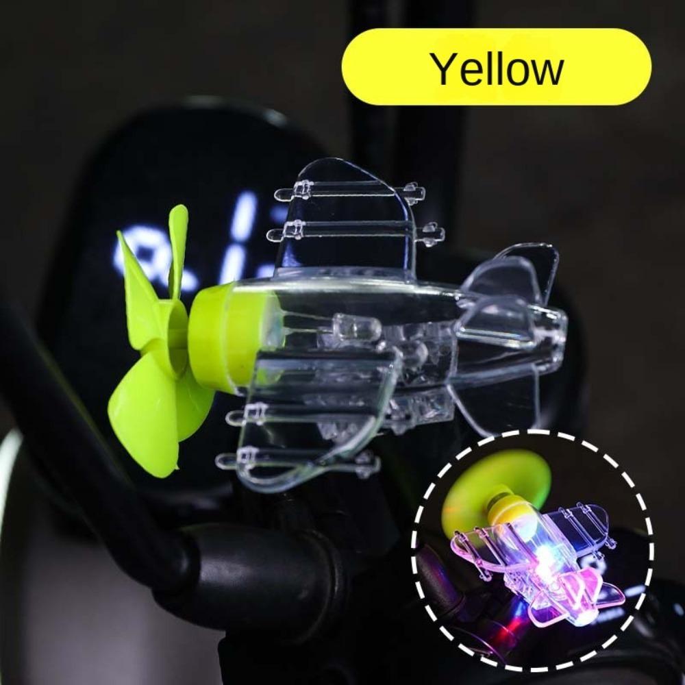 High Quality Wind Power Generation LED Light Safe Riding Warning Effect Small Airplane Creative Ornament Car Decorations