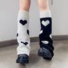 Girls Lolitas Leg Warmers Y2K Star Knitted Flared Leg Sleeves Goth Baggy Cuffs Ankle Heap Socks JK Uniform Foot Cover