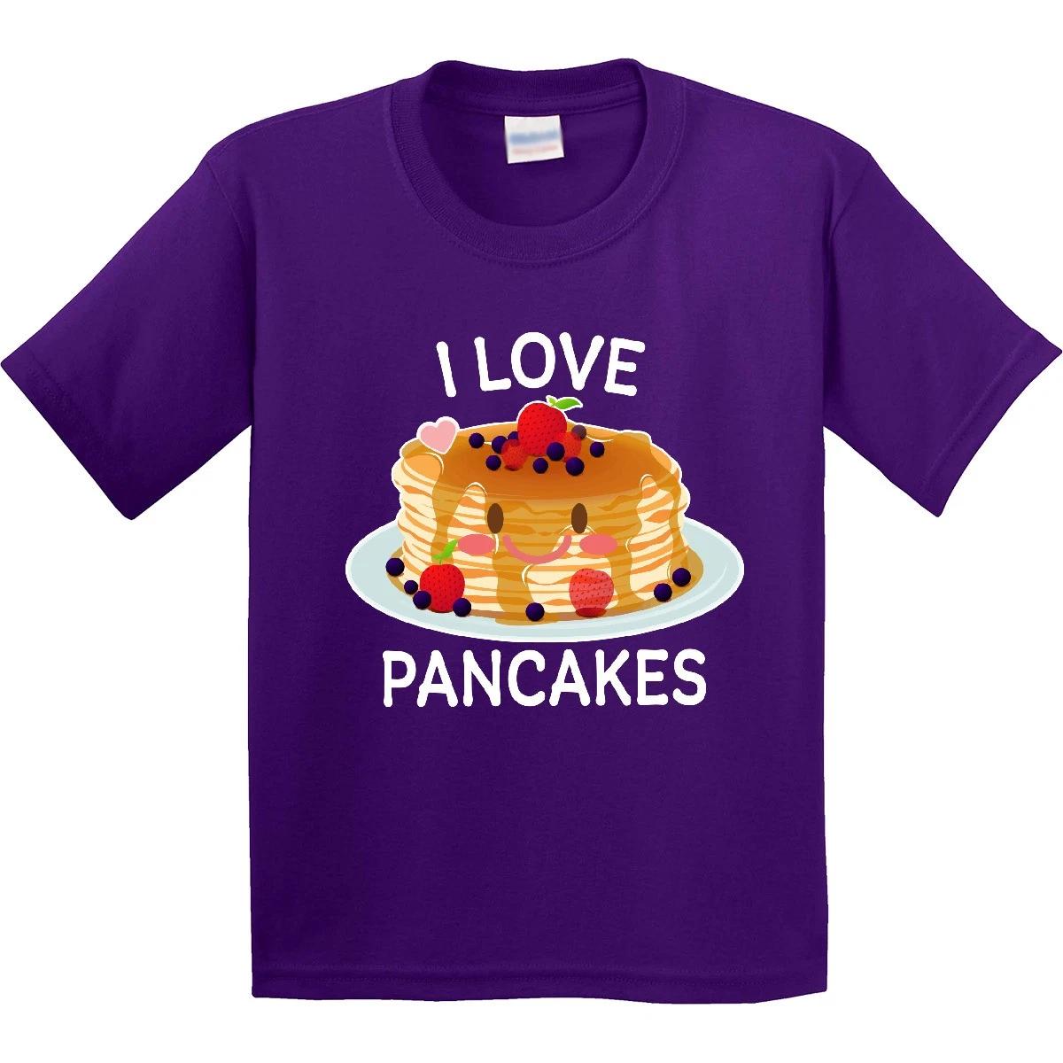 Inktastic I Love Pancakes With Cute Stack Of Pancakes Youth T-Shirt Children Tee 100