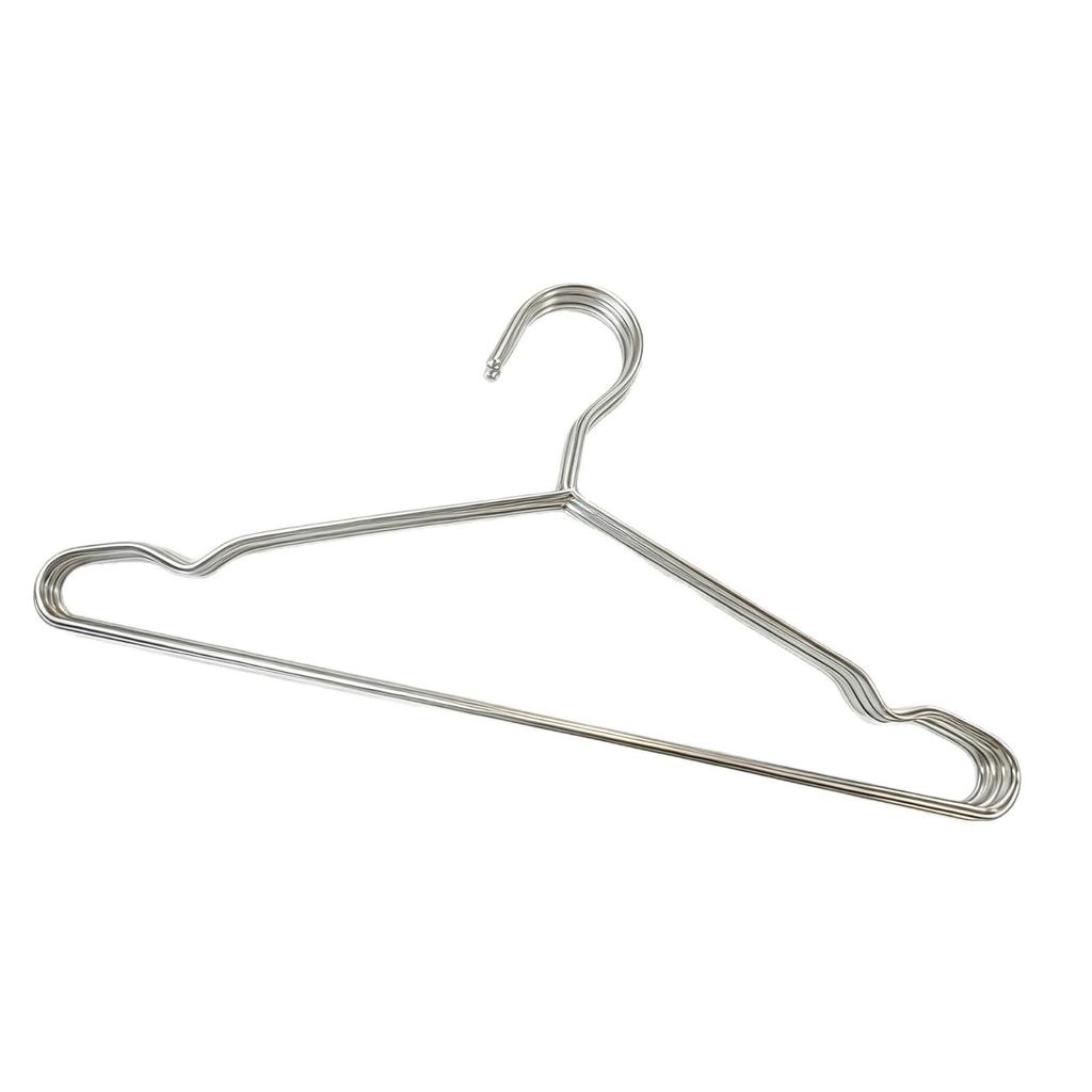 Stainless Steel Non-Slip Clothes Hanger for Balcony & Bedroom - Thick Solid Wire for Wet & Dry Use