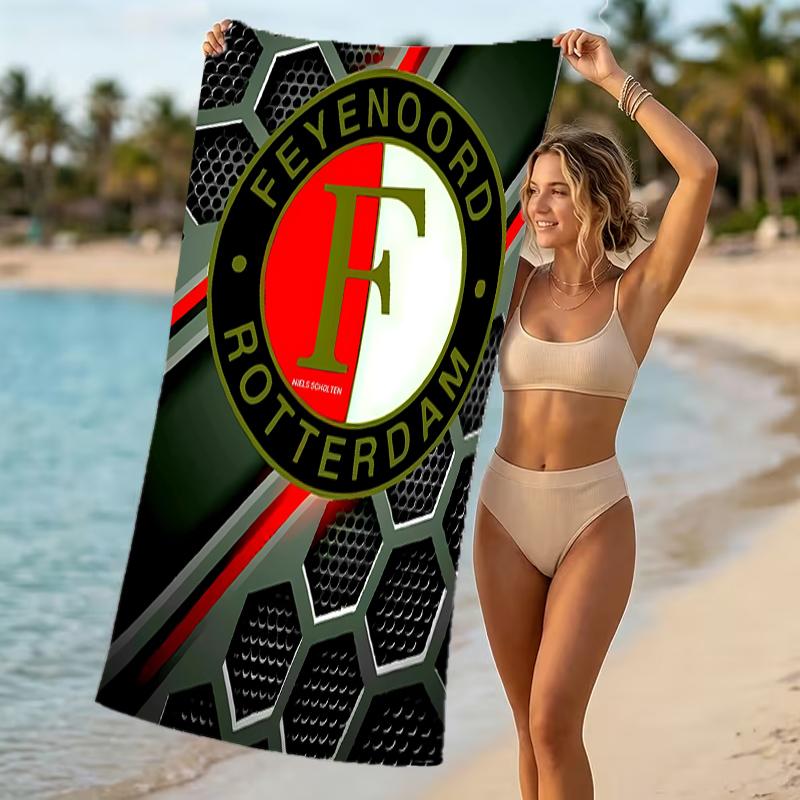 Beach Towel with Feyenoord Rotterdam logo Pattern - soft,absorbent,machine washable Lightweight&Modern,swimming,Travel Essentials
