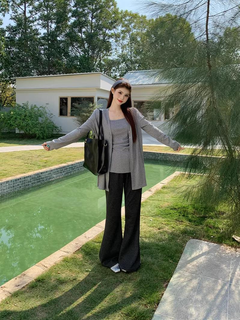 

Elegant Plus Size Women s Spring Camisole, Cardigan, and Slimming Pants Set XXL