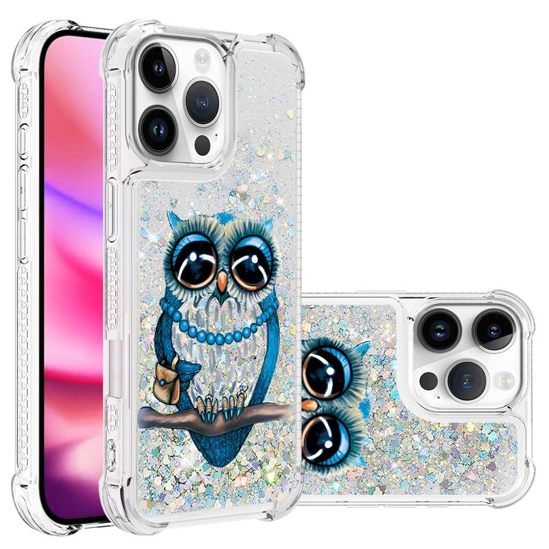 Für iPhone 16 Pro Max Hülle Cartoon Glitzer Treibsand Flüssigabdeckung auf für iPhone 16 Pro Plus 16Pro Max 16ProMax Handyhülle Funda