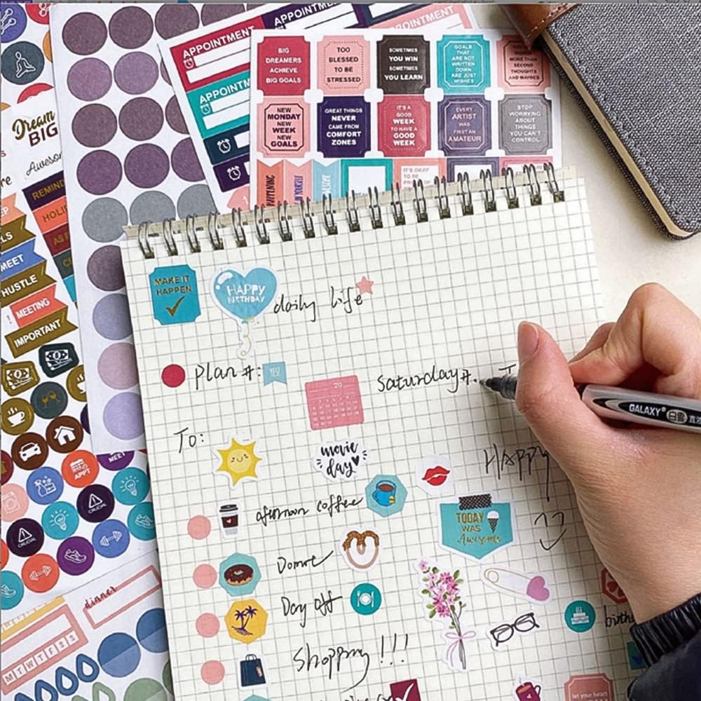 ARRLSDB Planner Stickers for Adults - 31 Sheets/1748 pcs - Calendar Stickers for Adults Planner Aesthetic