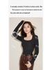 10A Antibacterial Women's Warm Velvet Long-Sleeve Top with Chest Pads, Self-Heating for Autumn/Winter