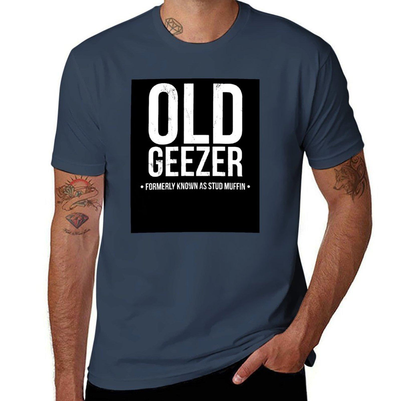Old Geezer Formerly Known As Stud Muffin Funny Teem T-Shirt t shirts for man graphic vintage man t shirts for men casual T-Shirt S