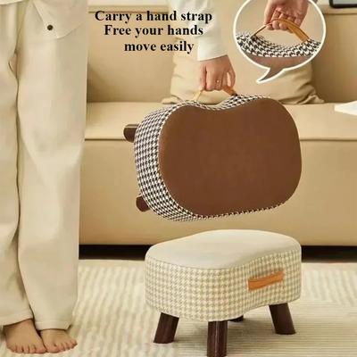 Banqueta Simples para Trocar de Sapato Casa Banqueta Baixa Alta Elasticidade Casa Criativa Pequena Banqueta Simples Pequena Banqueta Sofá Bolsa Macia Banqueta para Pés