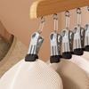 Trouser Clip Closet Organizer with 10/12 Clips Pants Scarves Skirts Belts Towels Underwear Heavy Duty Metal Frame Storage Rack