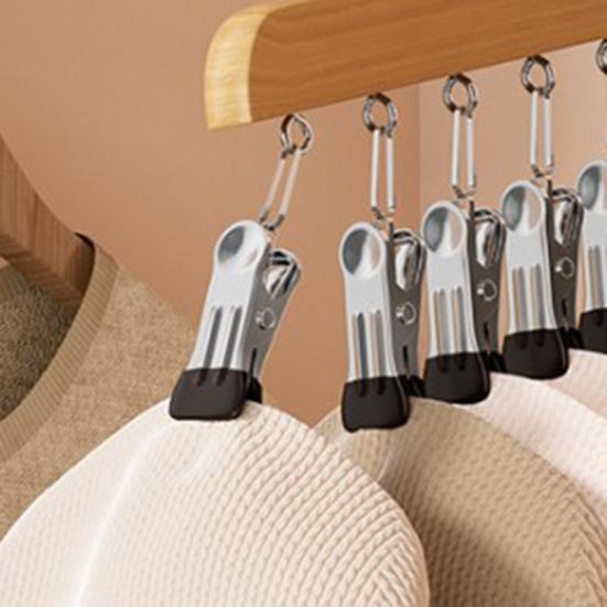 Trouser Clip Closet Organizer with 10/12 Clips Pants Scarves Skirts Belts Towels Underwear Heavy Duty Metal Frame Storage Rack