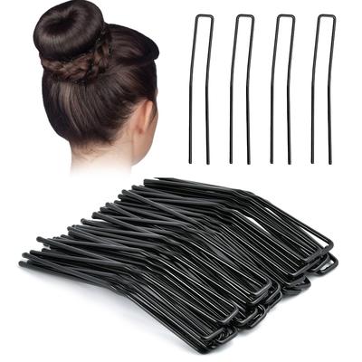 Neue U-förmige Metall-Haarspangen Nadeln Ballett-Haarnadeln Metall-Bobby-Haarstyling-Klammern Schwarz Braun Haar-Dutt-Klammern für Frauen Mädchen