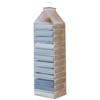Hanging Trousers Clothes Storage Bag - Layered PVC Divider for Household Use