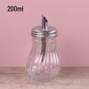 Transparent Glass Seasoning Jar with Open-Hole Lid for Kitchen Condiments