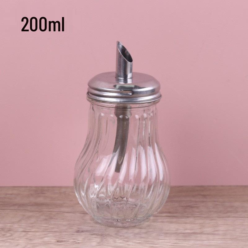 Transparent Glass Seasoning Jar with Open-Hole Lid for Kitchen Condiments