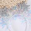 Wear-resistant Christmas Snowflake Headbands Color Ribbon Cosplay Headbands  Holiday Decor