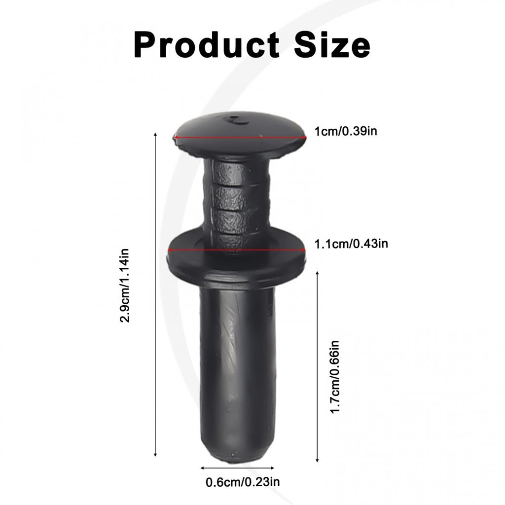 Clips Nylon & Santoprene Rubber Retainer Rivet 20pcs