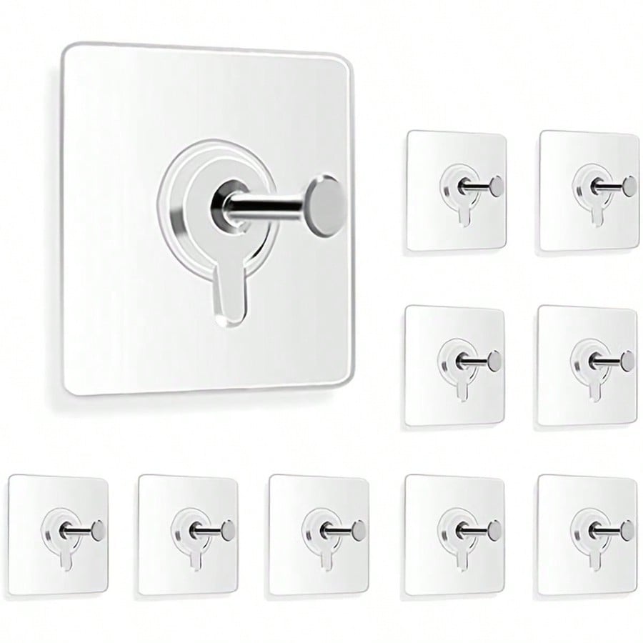 Self-Adhesive Wall Hooks, Nail-Free Wall Mount, Thumb-Tack Style Picture Hangers, for Indoor Home Decor