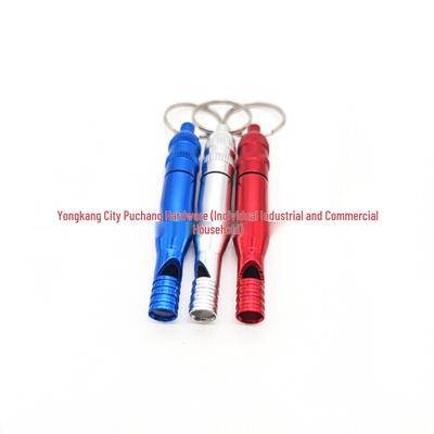 2-Section High-Frequency Aluminum Survival Whistle for Outdoor Climbing and Lifesaving