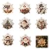 Christmas Ornament Making Kits Faux Pearl Painting Suncatcher Art Kit, Acrylic Snowflake Shape Board Beaded Supplies with Lace Edge, 3D Mixed-Sized