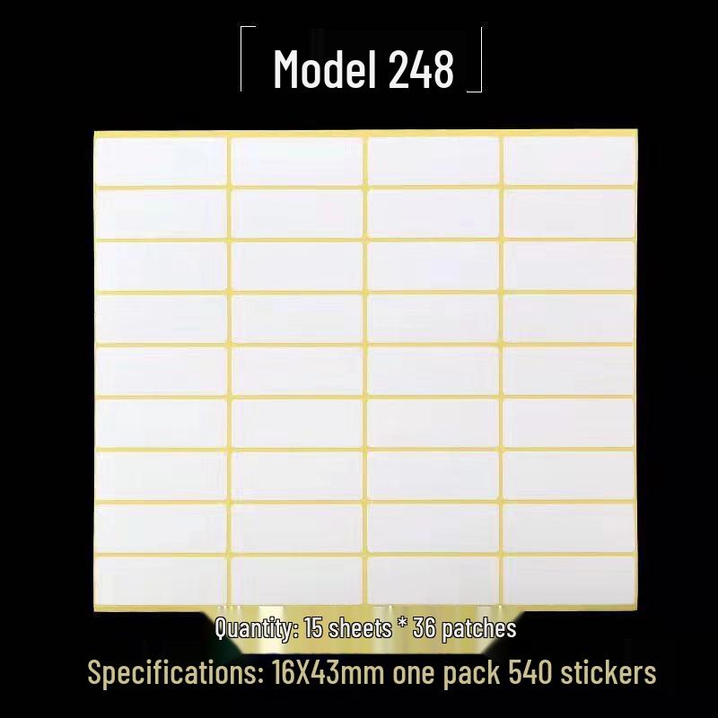 A5 Self-Adhesive Blank Label Stickers for Printing and Handwriting - White Name and Number Stickers