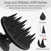 Silicone Hair Brush Scalp Massager, Long Hard Bristles for Long Curly Dense Hair, Head Cleaner Exfoliating Tool