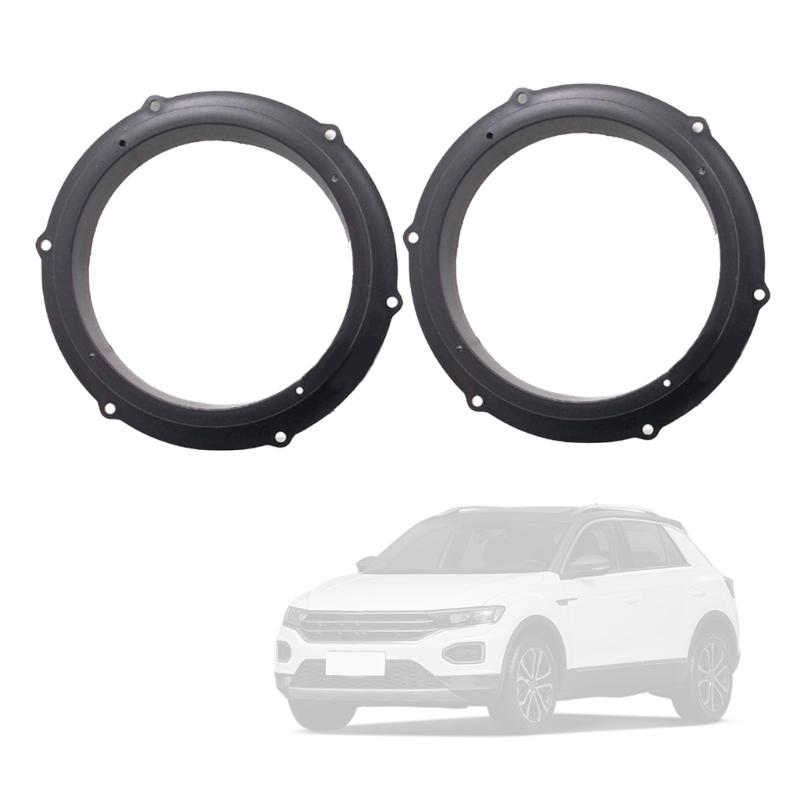 2 buc. Inele adaptoare pentru montaj difuzor auto de 6,5 inci negru, potrivite pentru Magotan-Skoda distanțier pentru difuzor audio stereo auto