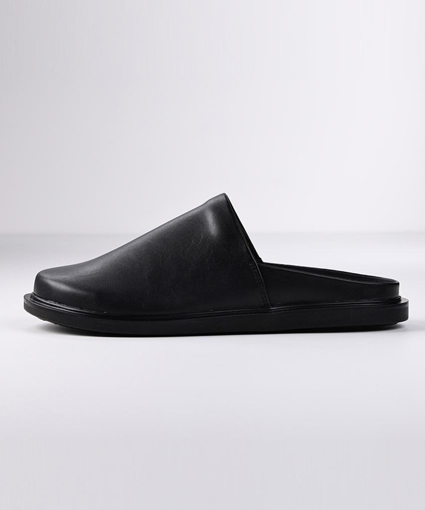 Liefny Leather Mule Low Clog Black (Murrl01)
