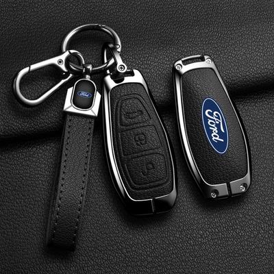 Nowa Metalowa 3-przyciskowa Nowa Obudowa Pokrowiec na Kluczyk Samochodowy Fob Dla Ford Fiesta Focus Mondeo Kuga Escape C-Max /Grand C-Max Ecosport C-Max