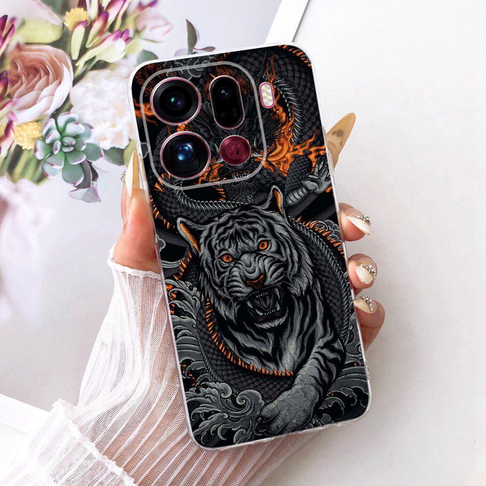 For Oppo Find X9 X9Pro Phone Case On Oppo Find X9 Pro Casing Cool Dragon Lion Tiger Cartoon Back Cover Clear Soft Silicone Coque