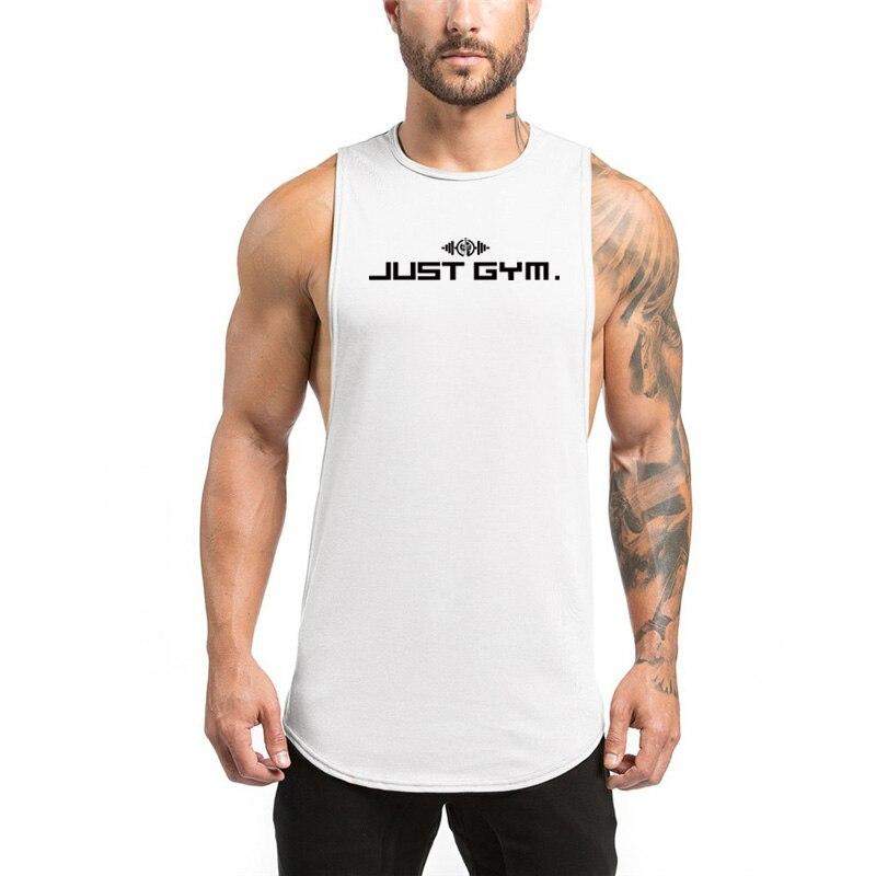 

GYM ANIMAL Мужская спортивная майка для тренировок, спортивная рубашка без рукавов, стрингер, одежда для бега, майки для бодибилдинга, хлопковый жилет для фитнеса XXL белый