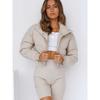 Winter Walk Kendall Wind Sexy Stand Collar Zipper Thermal Bread Coat Small Short High Waist Cotton Coat Jacket