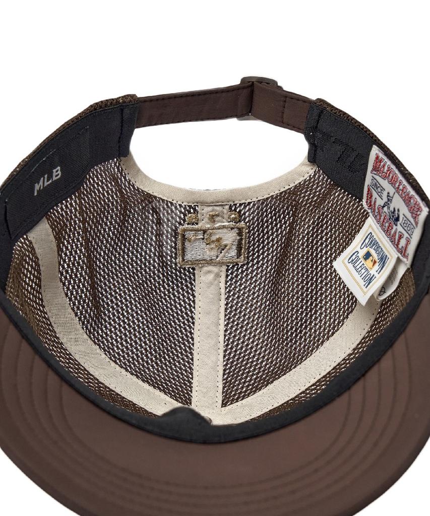 Emelbi Sportive Color Block Mesh Cap Ny (Brown)
