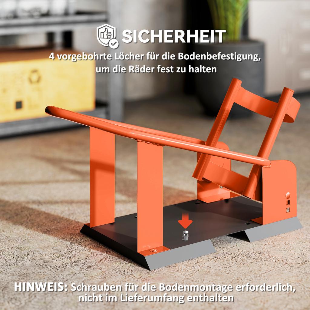 Motorradständer für 15-21", 381-533,4 mm Vorderrad, Verstellbare Motorradwippe 816,5 kg Tragkraft Orange