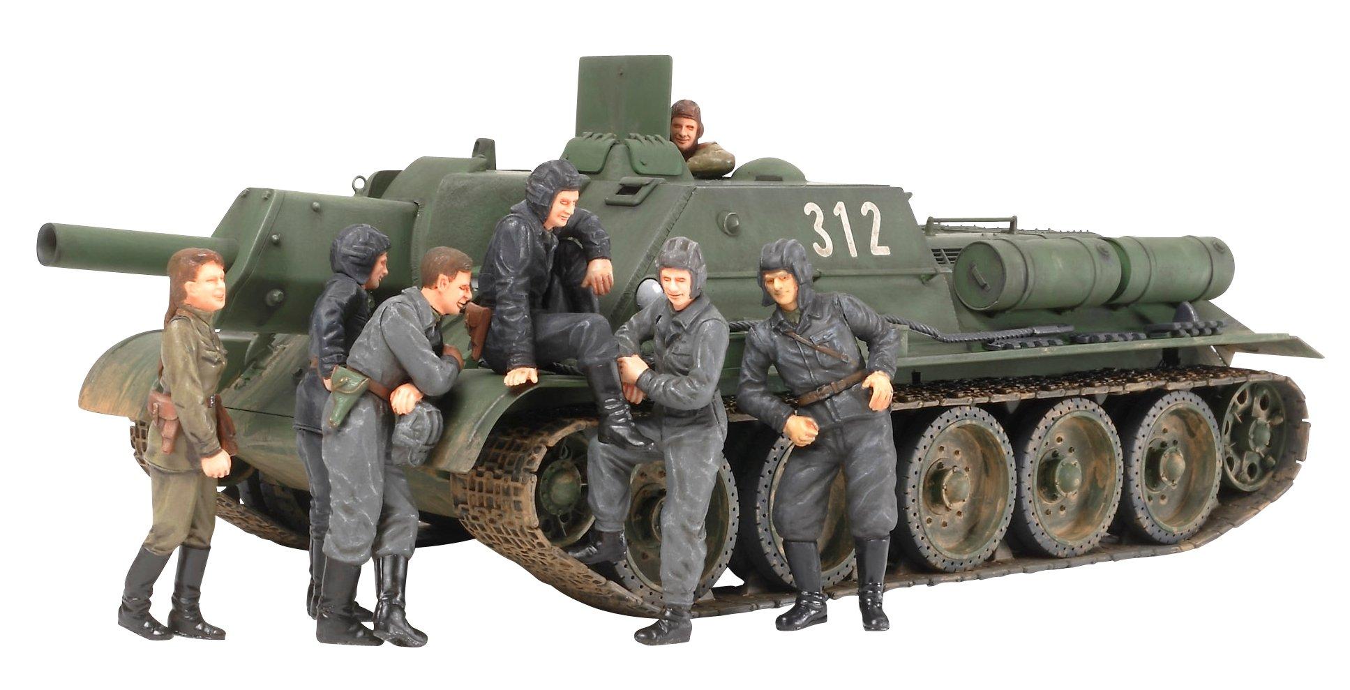 

Tamiya Soviet Assault Tank Weathering Master and 7 scale limited 25111 SU-122 (with figures) (1/35 series)