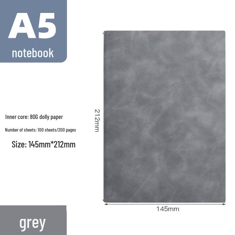 A5 Chinese Tide Faux Leather Business Notebook Gift Set - Customizable for Meetings