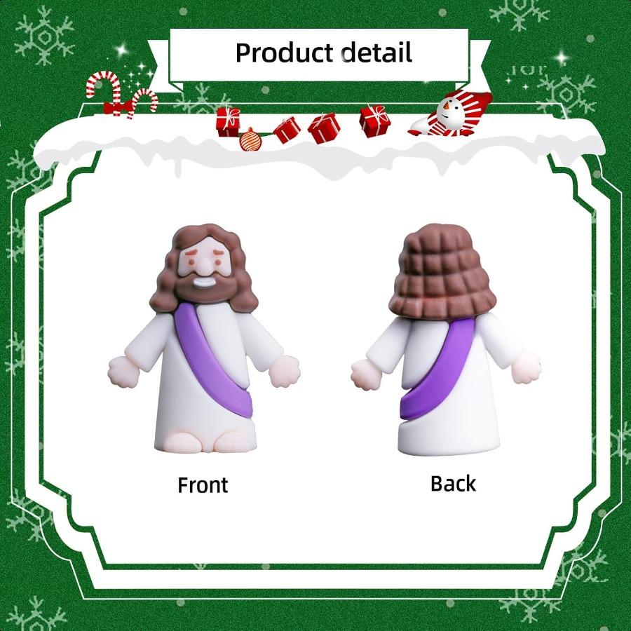 50 Packs Little Jesus Figures Halloween Decorations Mini Jesus Figurines In Bulk Tiny Jesus Figures Baby Jesus Figure 50PC